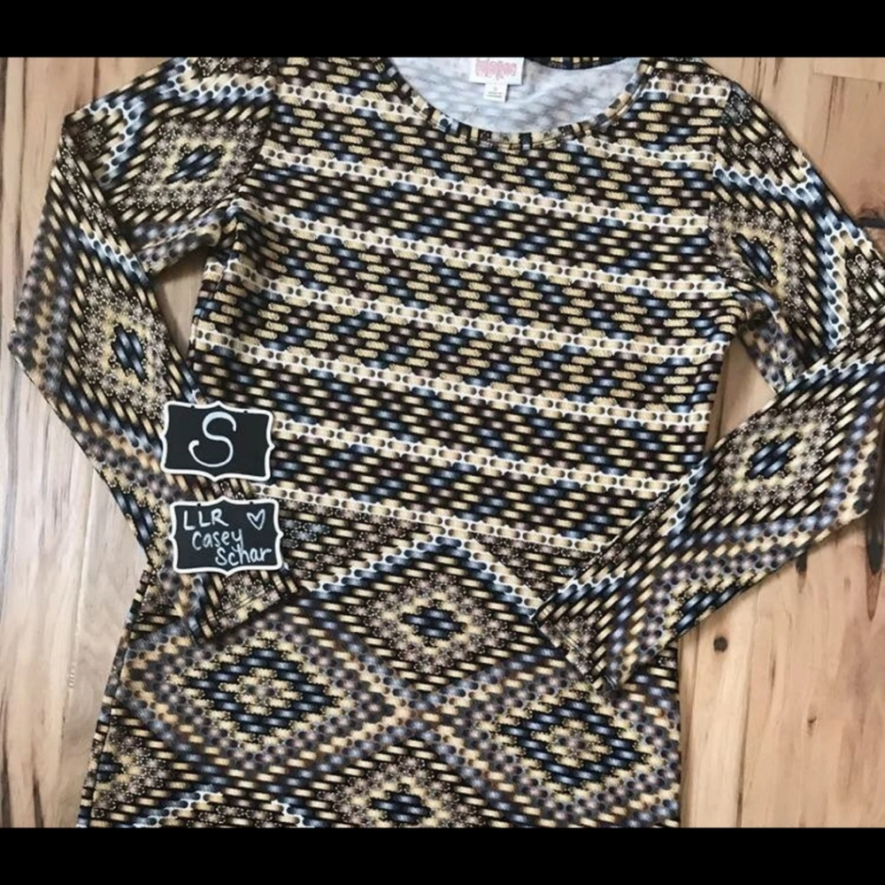 NWT (S) Gold Elegant Debbie Dress Lularoe